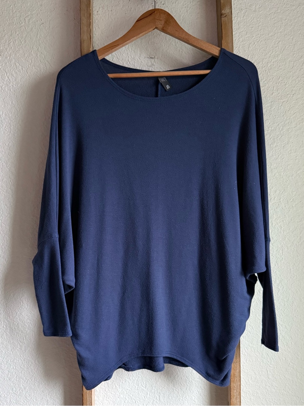 Ayla Steel Blue Oversized Batwing Knit Top Sz: XS